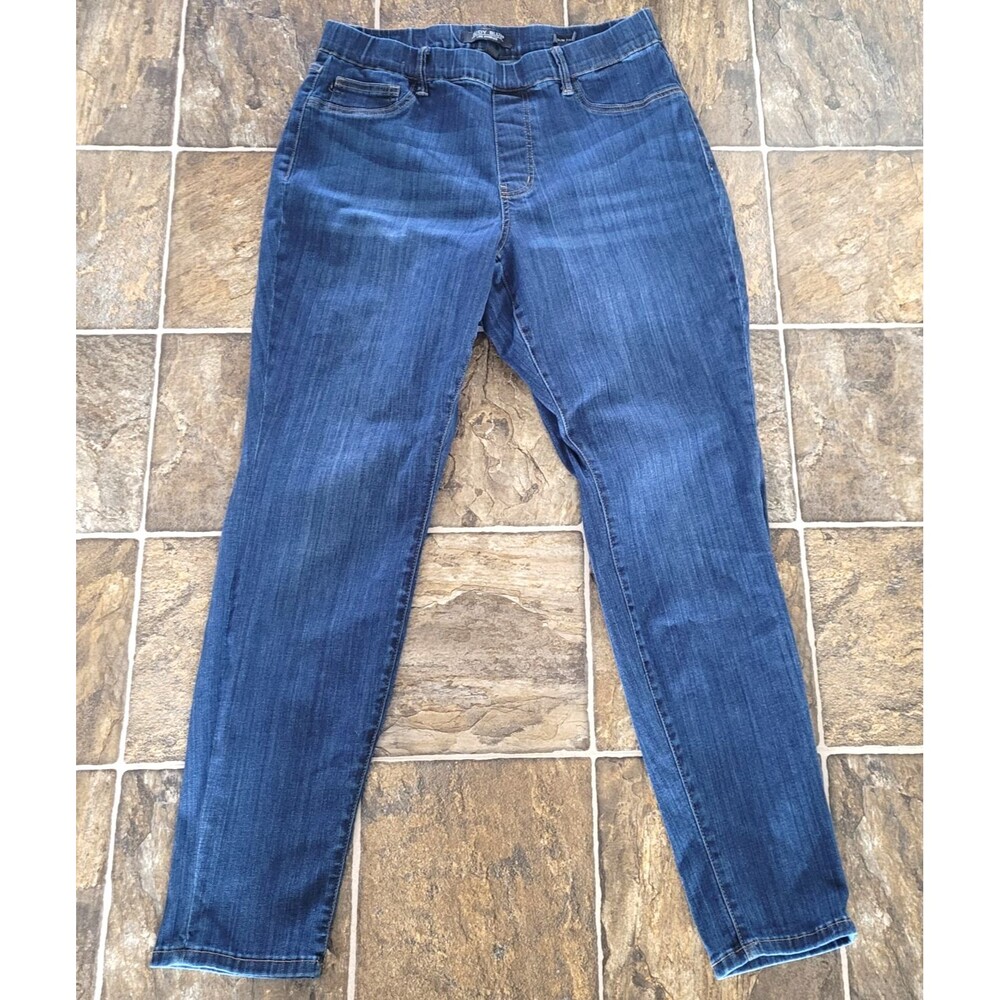 Judy Blue High Rise Pull-On Slim Fit Jeans Dark Wash 14W (32X30.5) Denim Stretch